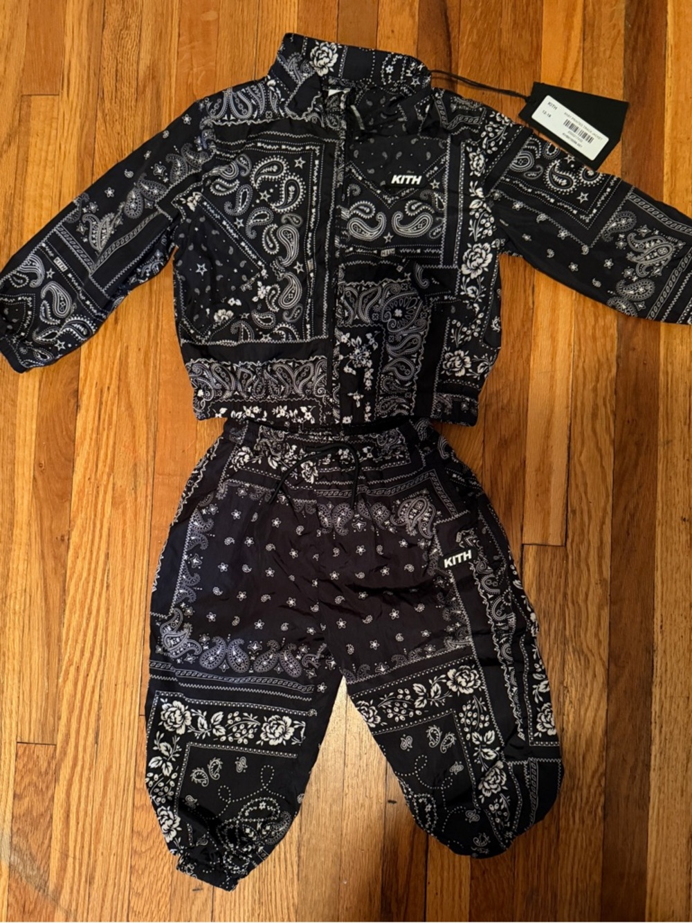 Kith Black Bandana-Print Track Set